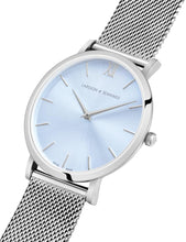 Load image into Gallery viewer, Solaris Lugano Milanese 40mm Silver Blue