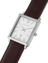 Load image into Gallery viewer, Lj Classic Norse Leather 40mm Silver White