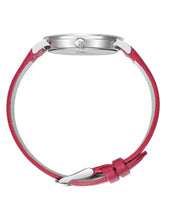 Load image into Gallery viewer, Jura Leather 38mm Silver Red