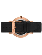 Load image into Gallery viewer, Sloan Guilloche Leather 40mm Rose Gold Black