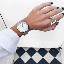 Load image into Gallery viewer, LJXII Lugano Milanese 33mm Rose Gold Satin-White