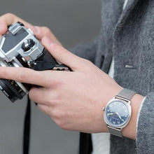 Load image into Gallery viewer, MERIDIAN MILANESE 38MM SILVER NAVY
