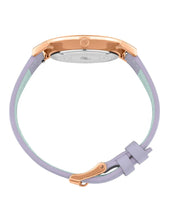 Load image into Gallery viewer, Solaris Lugano Leather 40mm Rose Gold Purple
