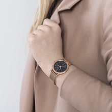 Load image into Gallery viewer, Opera Leather 33mm Rose Gold Charcoal