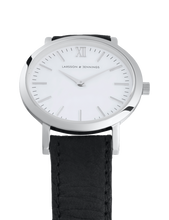 Load image into Gallery viewer, Lj Classic Lugano Leather 33mm Silver White
