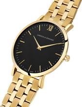 Load image into Gallery viewer, Lj Classic Lugano Vasa Link 40mm Gold Black

