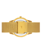 Load image into Gallery viewer, SAXON 39MM GOLD/GOLD SUNRAY MILANESE GOLD
