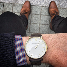 Load image into Gallery viewer, LJXII LUGANO LEATHER 40MM GOLD SATIN-WHITE
