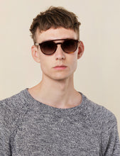 Load image into Gallery viewer, Dark Havana Aviator Sunglasses
